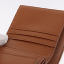 CELINE Triomphe 3 Fold Wallet PVC Beige Gold Auth 186147M-20