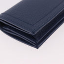 GUCCI Bamboo Wallet Leather Navy Gold 658244 Auth 186153M-15