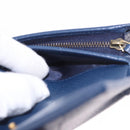 GUCCI Bamboo Wallet Leather Navy Gold 658244 Auth 186153M-20