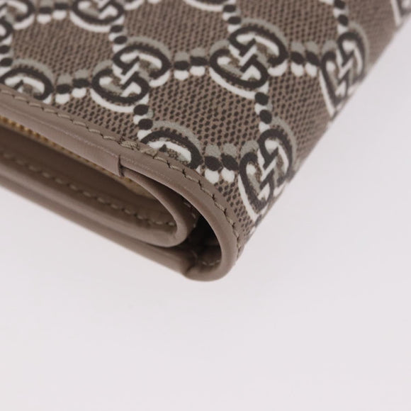GUCCI GG Supreme Wallet PVC Beige Gold 795060 Auth 186154M