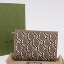 GUCCI GG Supreme Wallet PVC Beige Gold 795060 Auth 186154M-12