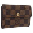 LOUIS VUITTON Damier Ebene Ludlow Coin Purse N62925 LV Auth 186155V-1