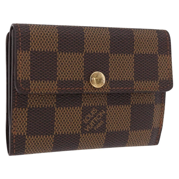 LOUIS VUITTON Damier Ebene Ludlow Coin Purse N62925 LV Auth 186155V