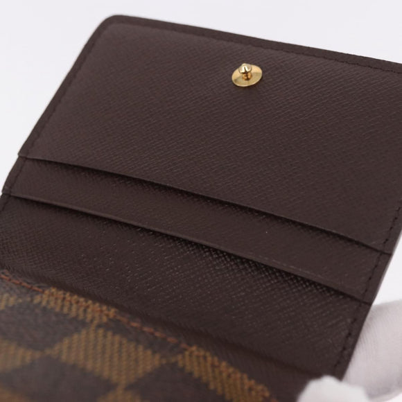 LOUIS VUITTON Damier Ebene Ludlow Coin Purse N62925 LV Auth 186155V