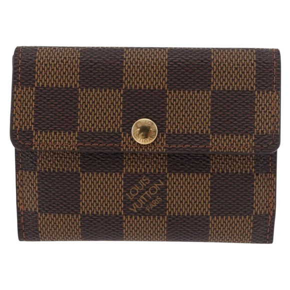 LOUIS VUITTON Damier Ebene Ludlow Coin Purse N62925 LV Auth 186155V