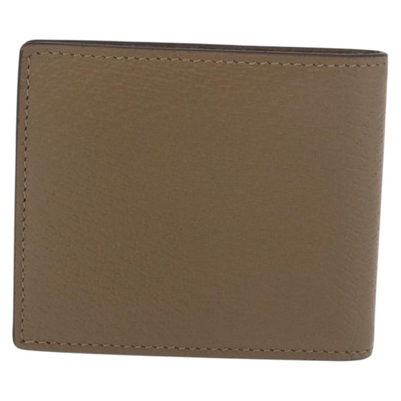GUCCI GG Marmont Wallet Leather Beige Silver 428726 Auth 186156M