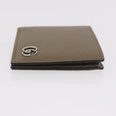 GUCCI GG Marmont Wallet Leather Beige Silver 428726 Auth 186156M-3