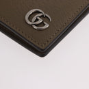 GUCCI GG Marmont Wallet Leather Beige Silver 428726 Auth 186156M-14