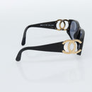 CHANEL COCO Mark Sunglasses plastic Black CC Auth 186158M-4