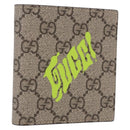 GUCCI GG Supreme Wallet PVC Beige 835323 Auth 186159M-1