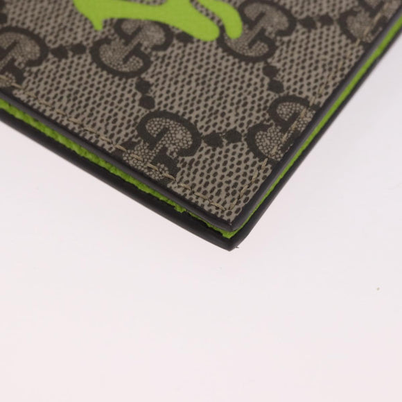 GUCCI GG Supreme Wallet PVC Beige 835323 Auth 186159M