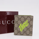 GUCCI GG Supreme Wallet PVC Beige 835323 Auth 186159M-12