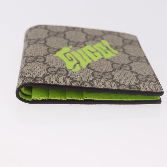 GUCCI GG Supreme Wallet PVC Beige 835323 Auth 186159M