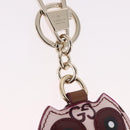 GUCCI Guccissima GG Canvas Owl Shaped Bag Charm Leather Pink 821813 Auth 186160M-4