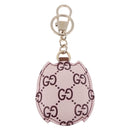 GUCCI Guccissima GG Canvas Owl Shaped Bag Charm Leather Pink 821813 Auth 186160M-6