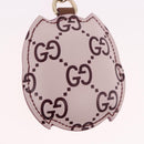 GUCCI Guccissima GG Canvas Owl Shaped Bag Charm Leather Pink 821813 Auth 186160M-7
