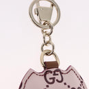 GUCCI Guccissima GG Canvas Owl Shaped Bag Charm Leather Pink 821813 Auth 186160M-8