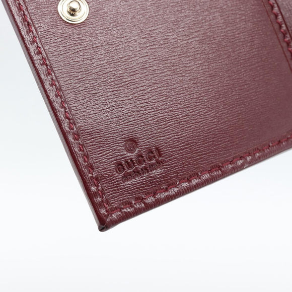GUCCI GG Supreme Wallet PVC Red Gold 795060 Auth 186161M