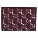 GUCCI GG Supreme Wallet PVC Red Gold 795060 Auth 186161M-2