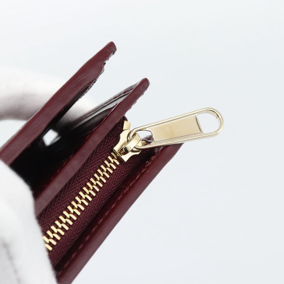 GUCCI GG Supreme Wallet PVC Red Gold 795060 Auth 186161M