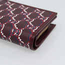 GUCCI GG Supreme Wallet PVC Red Gold 795060 Auth 186161M-8