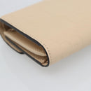 GUCCI GG Canvas Guccissima Wallet Leather Ivory Gold 772793 Auth 186162M-16