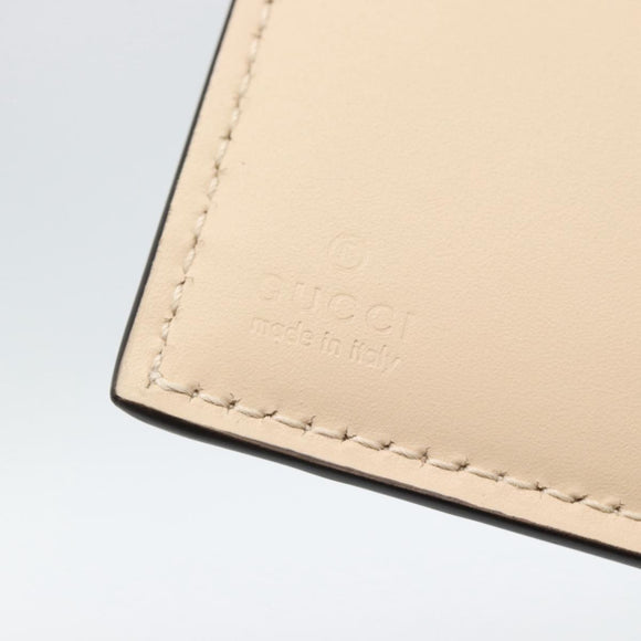 GUCCI GG Canvas Guccissima Wallet Leather Ivory Gold 772793 Auth 186162M