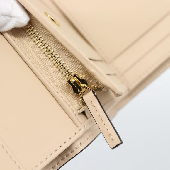 GUCCI GG Canvas Guccissima Wallet Leather Ivory Gold 772793 Auth 186162M