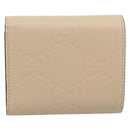GUCCI GG Canvas Guccissima Wallet Leather Ivory Gold 772793 Auth 186162M-2