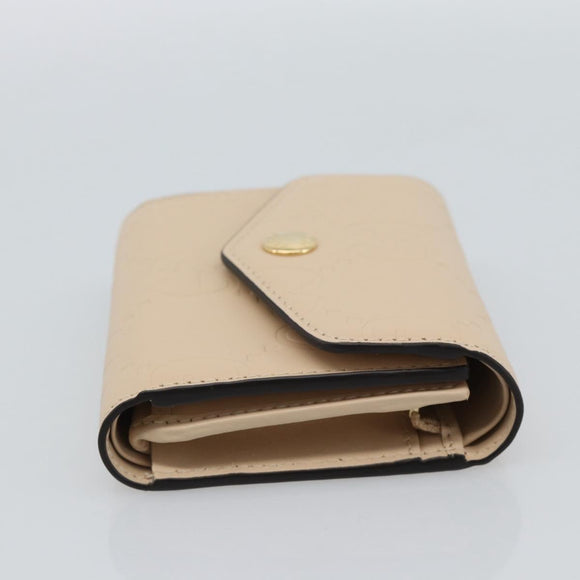 GUCCI GG Canvas Guccissima Wallet Leather Ivory Gold 772793 Auth 186162M