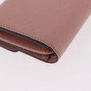 GUCCI GG Canvas Guccissima Wallet Leather Pink Gold 772793 Auth 186163M-15