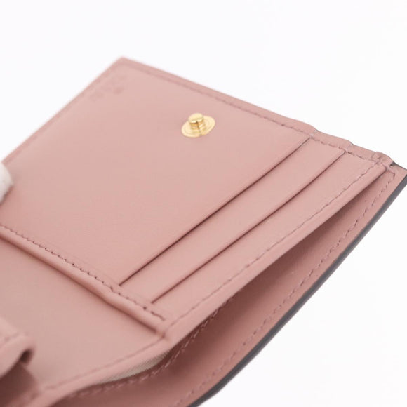 GUCCI GG Canvas Guccissima Wallet Leather Pink Gold 772793 Auth 186163M