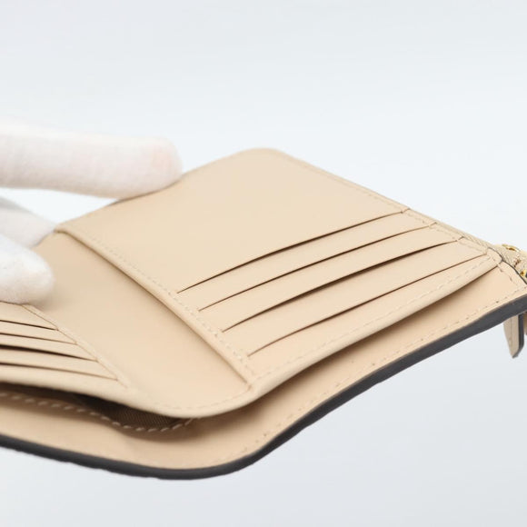 GUCCI GG Canvas Guccissima Portemonnee Leer Beige Goud 790131 Auth 186164M