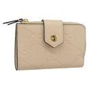 GUCCI GG Canvas Guccissima Portemonnee Leer Beige Goud 790131 Auth 186164M-1