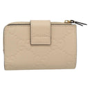 GUCCI GG Canvas Guccissima Portemonnee Leer Beige Goud 790131 Auth 186164M-2