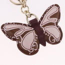 GUCCI Guccissima Butterfly GG Canvas Key Ring Leather Pink Auth 186166M-3