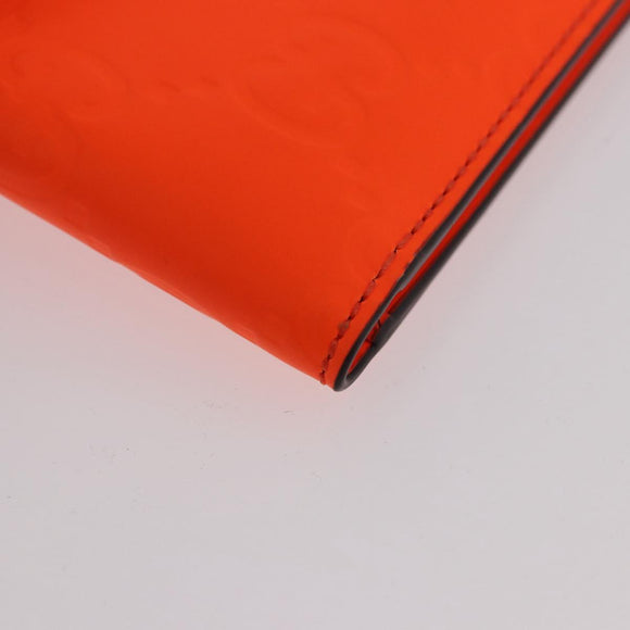 GUCCI GG Canvas Guccissima Wallet Leather Orange 771309 Auth 186167M