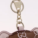 GUCCI Guccissima Panda GG Canvas Key Ring Leather Brown Auth 186168M-4