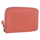 HERMES Azap Compact Wallet Leather Pink Silver Auth 186172M-1