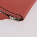 HERMES Azap Compact Wallet Leather Pink Silver Auth 186172M-10