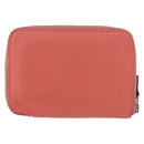 HERMES Azap Compact Wallet Leather Pink Silver Auth 186172M-3