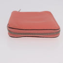 HERMES Azap Compact Wallet Leather Pink Silver Auth 186172M-4