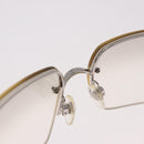 CHANEL COCO Mark Sunglasses metal Silver tone CC Auth 186173M-9