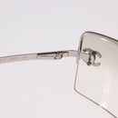 CHANEL COCO Mark Sunglasses metal Silver tone CC Auth 186173M-8