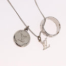 LOUIS VUITTON Ring Necklace metal Silver M62485 LV Auth 186175-3