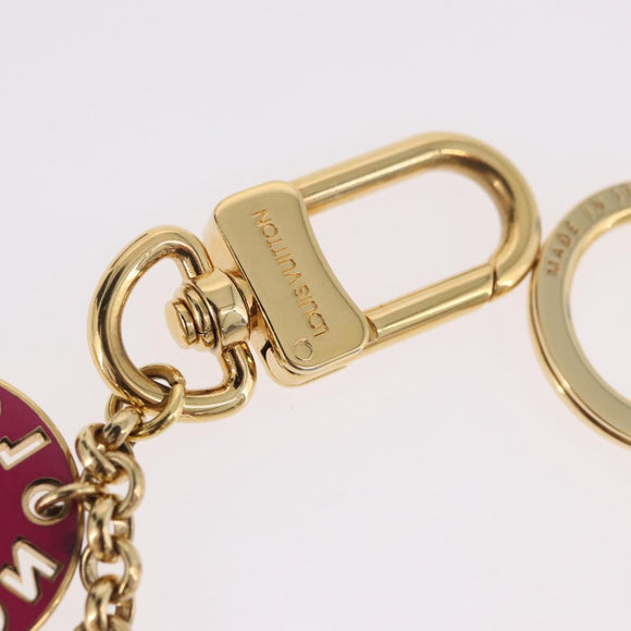 LOUIS VUITTON Porte Cles Chainne Pastille Sleutelhanger Goud M66005 LV Auth 186176M