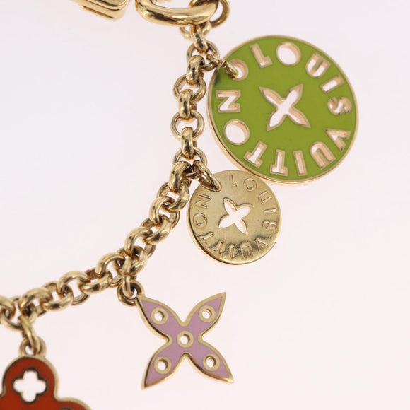 LOUIS VUITTON Porte Cles Chainne Pastille Sleutelhanger Goud M66005 LV Auth 186176M