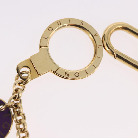 LOUIS VUITTON Porte Cles Chainne Pastille Sleutelhanger Goud M66005 LV Auth 186176M