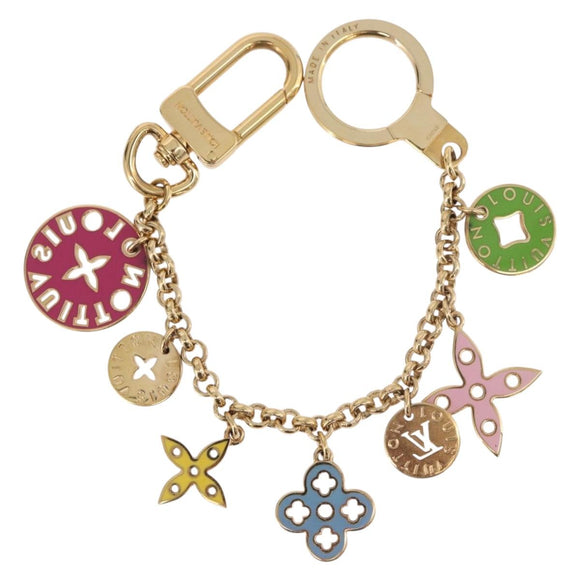 LOUIS VUITTON Porte Cles Chainne Pastille Sleutelhanger Goud M66005 LV Auth 186176M