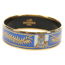 HERMES Cloisonne Emilel GM Bracelet metal Gold Tone Auth 186179M-1